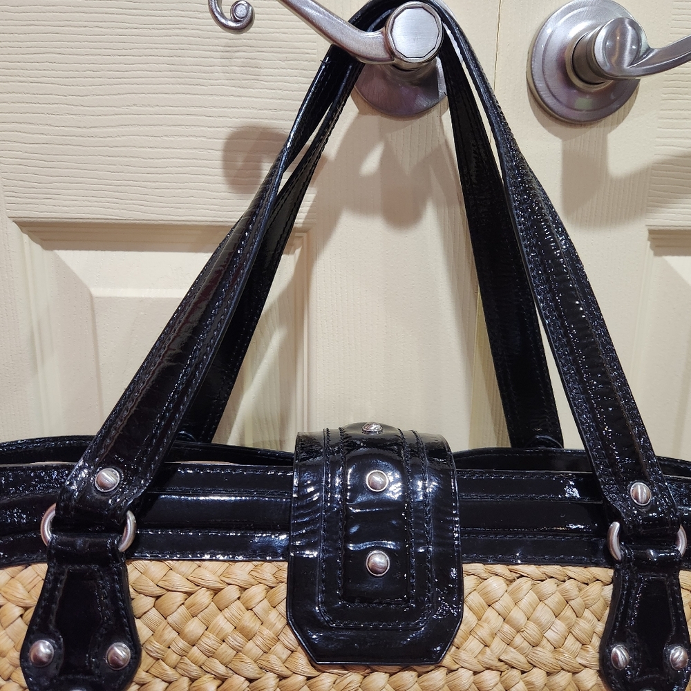 Michael Kors Shoulder Weave & Leather Trim Bag - Picture 6 of 12